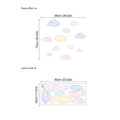 Pastel cloud wall stickers in blue, pink, and yellow for children's bedroom decor - Colorful Cloud / 30x63.5cm