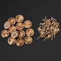 Golden metal butterfly clutch tie tacks for DIY brooch and badge jewelry making - Clutch and Tack Set / 50-Piece Set / KC Gold