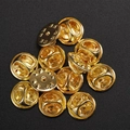 Golden metal butterfly clutch pin backs for DIY jewelry making and badge brooch findings - Clutch Only (Without Tack) / 50 Pieces / Gold