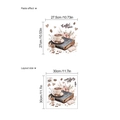 Self-adhesive coffee wall stickers with vintage cups and floral patterns for decor - Book Coffee Cup (FB054)