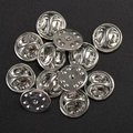 Silver butterfly clutch pin backs and flat tie tacks for badge DIY jewelry making - Clutch Only (Without Tack) / 50 Pieces / White Gold