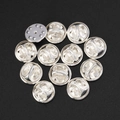 Silver metal butterfly clutch pin backs for DIY brooch and badge accessory making - Clutch Only (Without Tack) / 50 Pieces / Silver