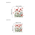 Watercolour red rose and butterfly wall stickers with paste effect and layout size - Valentine Rose (PB1170)