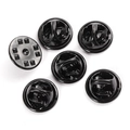 Glossy black metal butterfly clutch pin backs for brooch and badge DIY accessories - Clutch Only (Without Tack) / 50 Pieces / Black