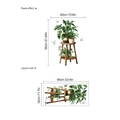 Grüne Topfpflanzen PVC Wandsticker mit Monstera und Libellen für die Heimdekoration - Grünpflanzen-Stil (PB1126-30-60)
