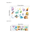 Space dinosaur wall stickers for kids bedroom with rockets and planets decals - Dinosaur Space (PB1200)