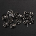 Gunmetal butterfly clutch tie tack pin set for DIY brooch and badge making - Clutch and Tack Set / 50-Piece Set / Gunmetal