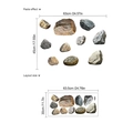Set de pegatinas de pared 3D piedra realista con dimensiones de diseño 63,5x30cm - Textura de Piedra de Simulación
