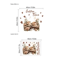 Adesivo murale caffè retrò con rose e cuori layout 30x40cm per decorazioni da camera - Tema Caffè di San Valentino