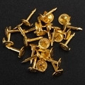 Golden metal butterfly clutch tie tacks for DIY jewelry and brooch badge making - Tack Only (Without Clutch) / 50 Pieces / Gold