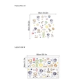 Space astronaut wall sticker set with rockets and planets in soft watercolor style - Zc768-astronaut-30-90-2 (no Bag)