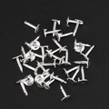 Silver metal butterfly clutch pins and split fasteners for DIY brooch jewelry making - Tack Only (Without Clutch) / 50 Pieces / Silver