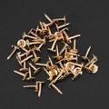 Bulk gold metal split pins for DIY crafts and badge making accessories in shiny finish - Tack Only (Without Clutch) / 50 Pieces / KC Gold