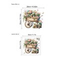 Tabella taglie adesivo da parete carrello di fiori con dimensioni per layout e posa - Carrello dei Fiori di Pasqua (LC082)