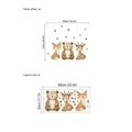 Forest animals wall stickers with fox, bear, and deer for nursery decor 60x53cm - Bear and Deer Pattern (ZC1423)