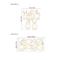 Osterhasen Wandtattoo aus PVC mit Layoutgröße 60x30cm und dekorativem Klebeeffekt Bild - ZC1887-Ostervektor-Hase-30-60 (Ohne Beutel)