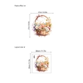Vinilo decorativo de cesta de flores de Pascua en acuarela con rosas para el hogar - Estilo Cesta de Flores de Pascua / 30x30