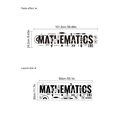 Wandtattoo Mathematik aus schwarzem PVC mit Schulmotiven für Wohnzimmer Dekoration - Mathematik Vektor Englisch Muster (PD472) / 90cmx30cm Layout-Größe