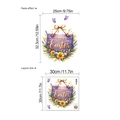 Zelfklevende PVC paassticker met kleurrijke vlinders en vrolijke Happy Easter bloemmotieven - Pasen Bloem Vlinder Deursticker (LC084)