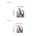 Cartoon giraffe reading newspaper on toilet PVC wall sticker for bathroom decor - Pc813 - Giraffe Reading Newspaper - 30-30 (no Bag)