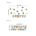 Cute cartoon animal PVC wall stickers for kids rooms with layout and paste size guides - TA494-Small Animals-30-90 (No Bag)
