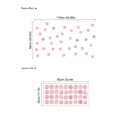 Pink watercolor dot wall stickers for girls bedroom, set of 40 pieces on 30x60cm sheet - Pink Polka Dot (PD209-B)