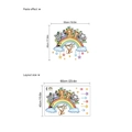 Selbstklebendes Aquarell-Wandtattoo mit Regenbogen- und Tiermotiven wie Löwen und Elefanten - Regenbogen-Tier-Stil (ZC1624) / 40x60cm