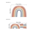 Rainbow wall sticker in Morandi colors with inspirational phrases like I AM KIND - Rainbow (PC875-M)