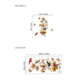 Colorful bird and flower wall sticker set with self-adhesive PVC for home decoration - Birds on Branches (40x20cm)