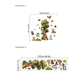 Forest animals wall decal set with tree, deer, and rabbit for nursery room decor - Forest Animals and Tree Style (ZC1293)