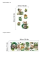 Wandtattoo St. Patrick's Day mit grünen Tieren wie Hund Katze und Papagei Motive - 30*90cm (Ohne Beutel)