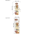 Wandtattoo lustige Katzenstapel mit Welcome-Schild, Layout 30x90cm, Endformat 43x78cm - 30*90cm (Ohne Beutel)