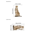 Realistischer sitzender Gepard Wandaufkleber 37x57cm für Kinderzimmer Wanddekoration - HMP6-1264/30*60cm (Ohne Beutel)