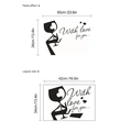 Adesivo murale cucina con sagoma di calice e frase decorativa in formato 60x34cm - 34*42 (Senza Borsa)