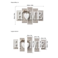 Decoración de pared de madera en 5 piezas con letras HOME y corazón, medida de 100x50cm - 20*30cmx2+20*40cmx2+20*50cmx1