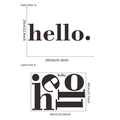 Vinilo decorativo Hello negro para decoración minimalista de dormitorio y sala de estar - 40x60cm