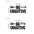 Be Creative Wandtattoo in Schwarz mit Pfeildesign inklusive Klebeeffekt und Layoutmaßen - 15x30cm (Ohne Beutel)