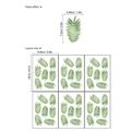 Pegatinas de hojas de plantas tropicales con dimensiones de 21 cm por 14,6 cm - 14.6cmx21cm
