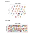 Cartoon animal alphabet wall stickers A-Z with educational animal themes for kids rooms - HM-3650/35*90cm