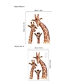 Watercolor giraffe family wall sticker set for nursery, 15.7x23.6 inch layout - 40*60cm