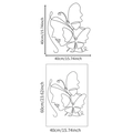 Minimalist face and butterfly wall art stickers in two sizes: 40x40cm and 60x40cm - Woman With Butterfly Wing Style (DD6116) / 40*60cm