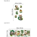 St. Patrick's Day pet stickers with cats and dogs in green hats for home wall decor - 30x90cm
