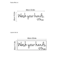Wandsticker Wash your hands Mom im Handschrift-Stil, 86x26cm dekoratives Vinyl-Dekor - 30*90cm (Ohne Beutel)