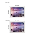 3D-Strandsonnenuntergang Wandtattoo Set mit Klebeeffekt und Layout-Größe Anzeige - See Sonnenuntergang (HM0w011) / 48x68cm