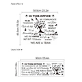 Black vinyl office team motivational wall sticker with tree and bird design in 58.9x46.9cm - 30x90cm