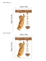 Adhesivo de pared 3D gato naranja con cuenco de comida para decorar habitación 40x50cm - Estilo Gato Naranja Con Cuenco De Comida (K-S5) / 40x50