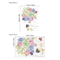 Adesivi murali bambina e fiori con dimensioni del layout per decorazione - 30x90cm (2 Fogli)