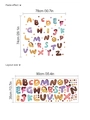 Alphabet Wandaufkleber mit bunten Donut-Mustern und A-Z Buchstaben für Kinderzimmer - 35 X 90 Cm (ohne Tasche) / Hm-3651