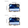 Adesivo murale 3D pianeta spazio con dimensioni di layout e di applicazione - Stile Universo Cielo Stellato (KS6648-1) / 43x57