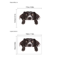 3D border collie wall sticker showing paste effect and layout size for home decor - Border Collie Style (KG163)